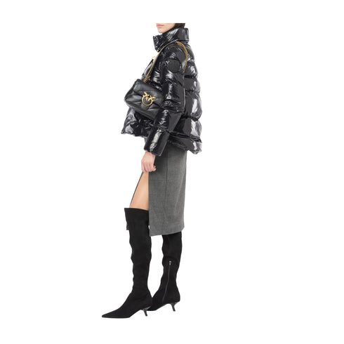 PINKO Piumino corto Piumini Donna Caban Crystal in nylon Nero A24 - PINKO 101598A11K - Z99 - 40 - Francavilla Moda
